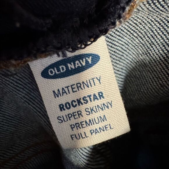 Old Navy Rockstar Super Skinny Full Panel Maternity Jeans Size 10 EUC - Picture 5 of 6